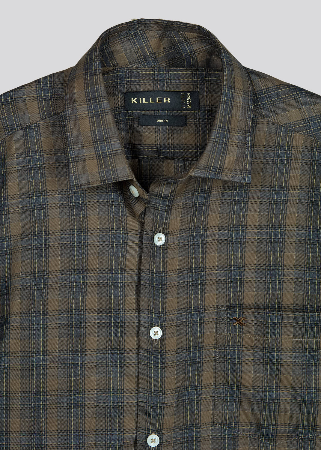 Image of KILLER Men Slim Fit Checkered Formal Shirt