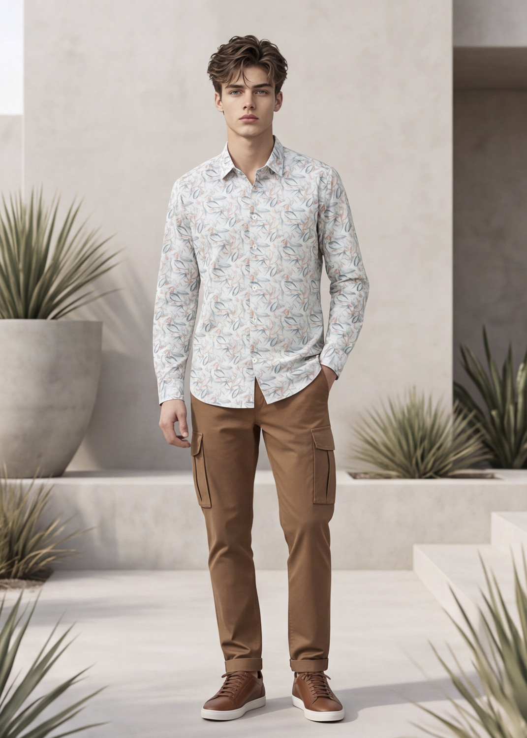 Image of KILLER Men Slim Fit Printed Casual Shirt