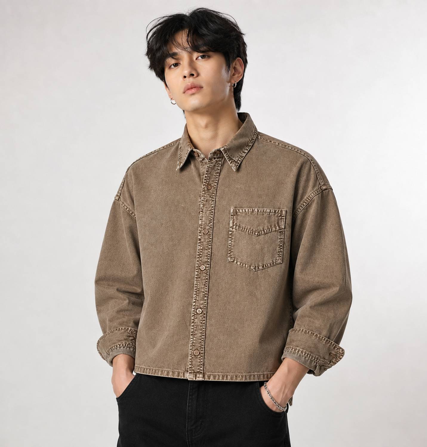 youngtrends Men Brown Casual Shirt - Image 1