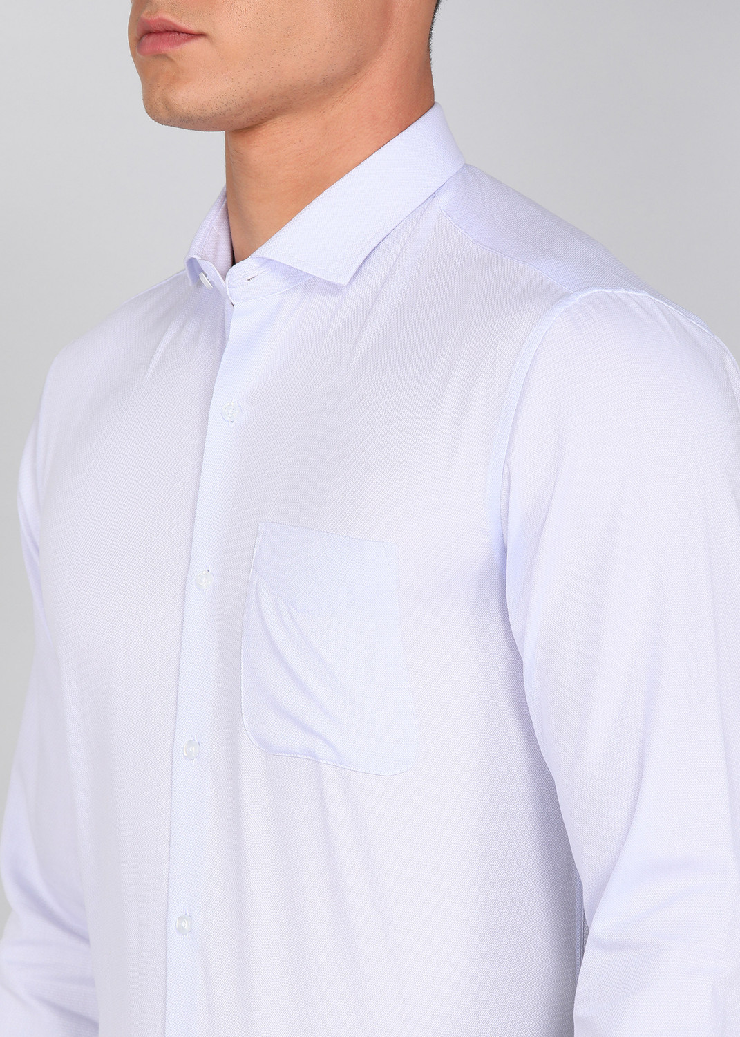 Image of PETER ENGLAND Men Self Design Formal Blue Shirt