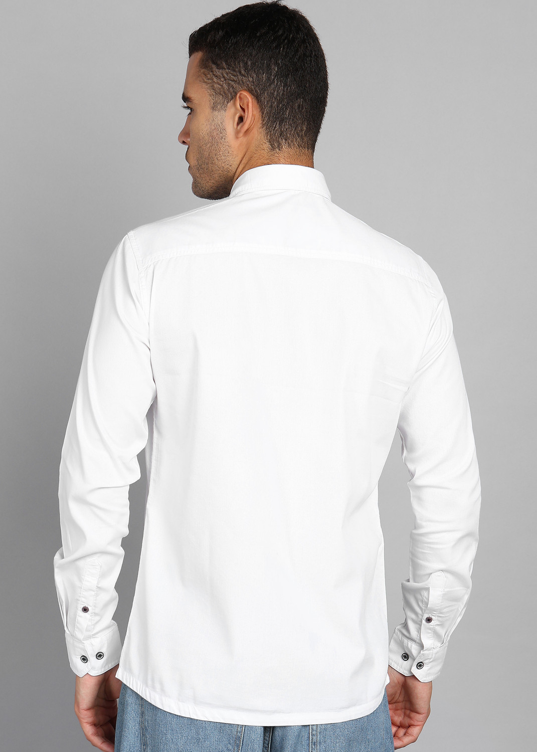 Image of INTEGRITI Men Solid Casual White Shirt