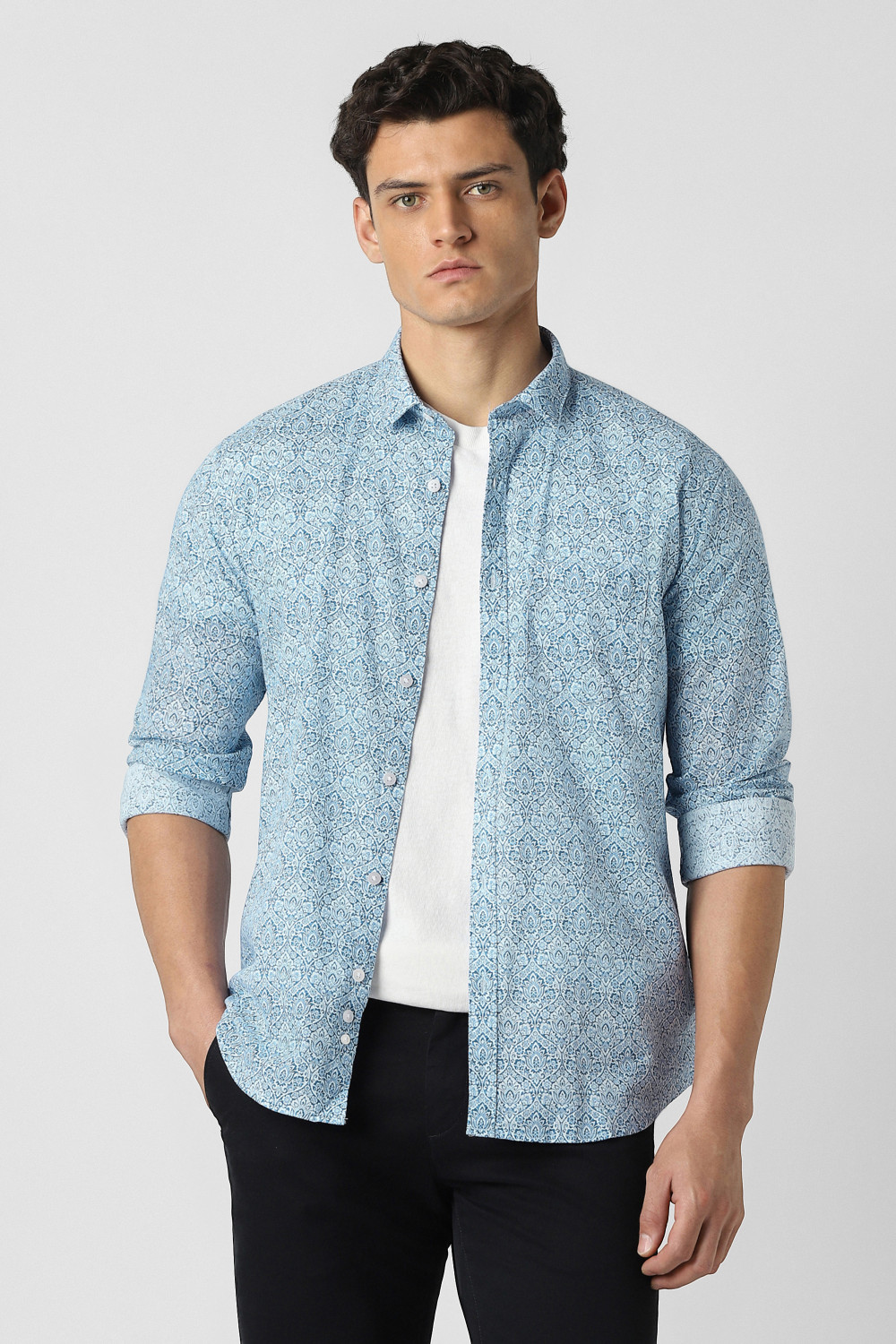 Image of V DOT BY VAN HEUSEN Men Printed Casual Multicolor Shirt