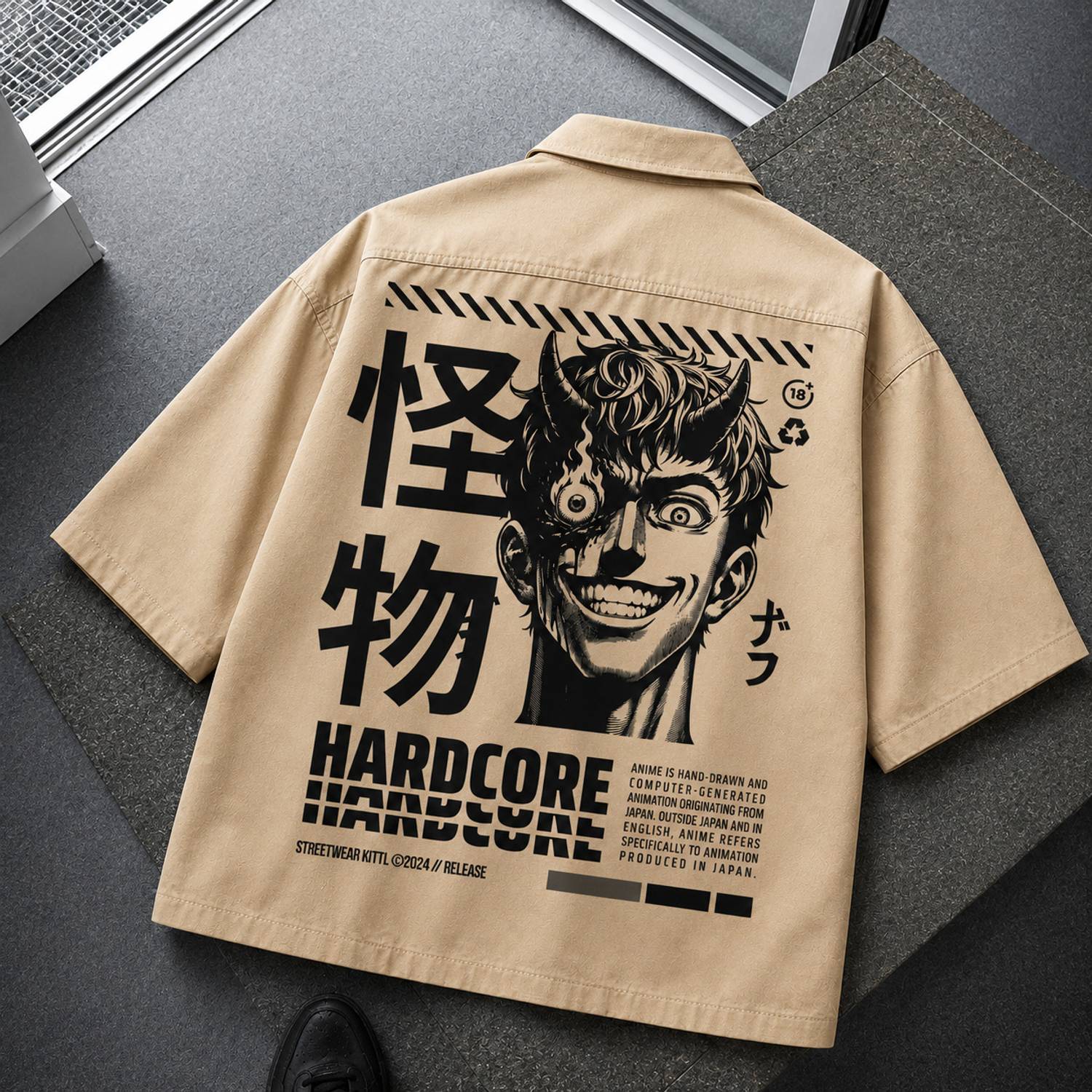 Asta Moda Men Beige Graphic Print Shirt - Image 1