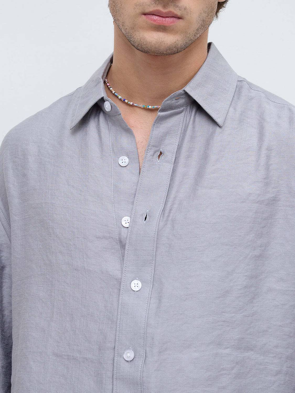 VASTRADO Men Grey Casual Shirt - Image 3
