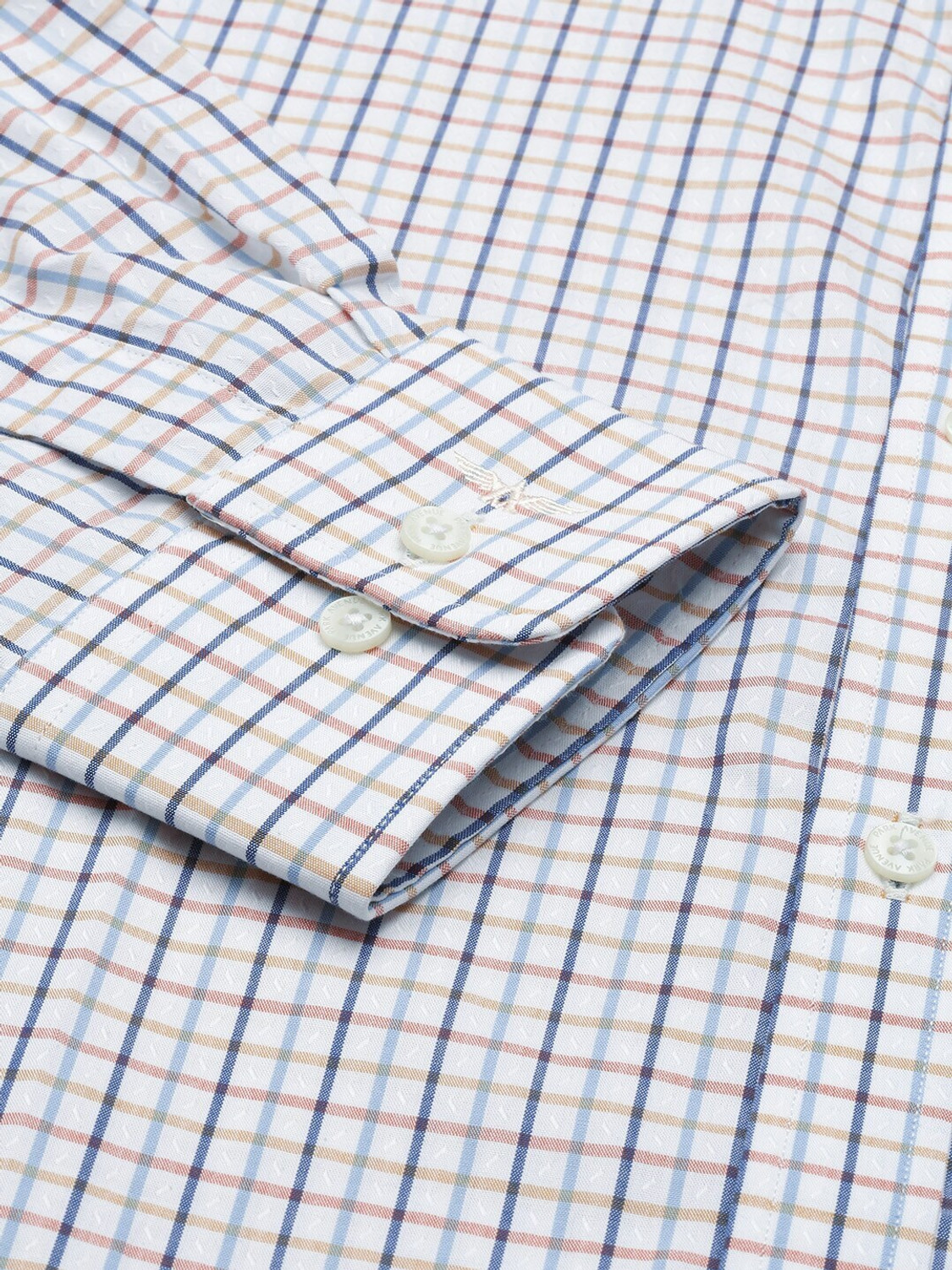 Image of PARK AVENUE Men Checkered Formal Yellow Shirt