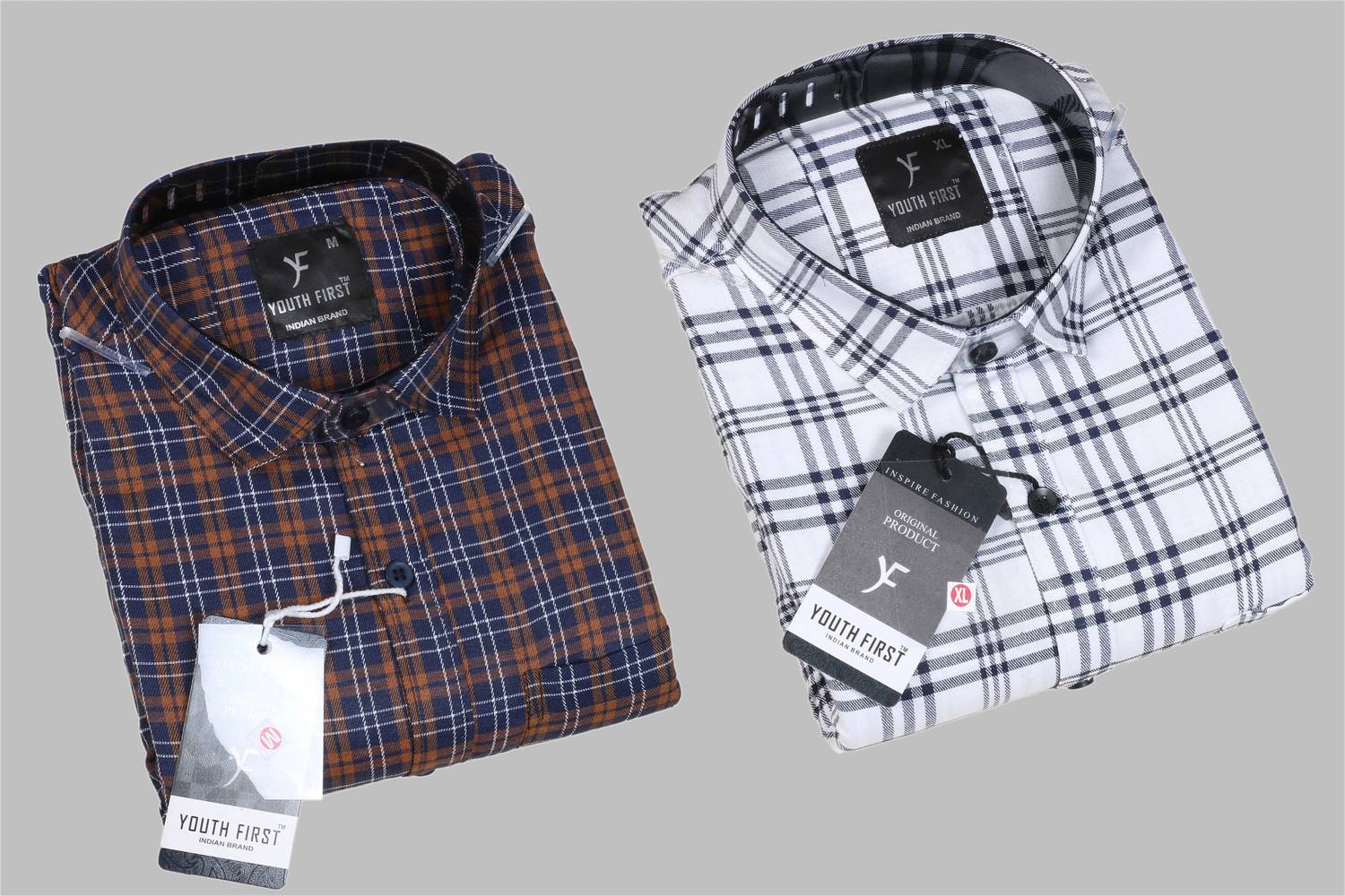 youth first Men Regular Fit Checkered Spread Collar Casual Shirt