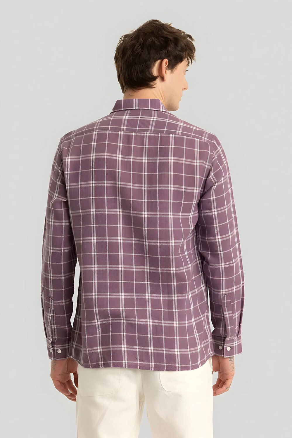 Image of RODEIZ Men Striped Casual Pink Shirt
