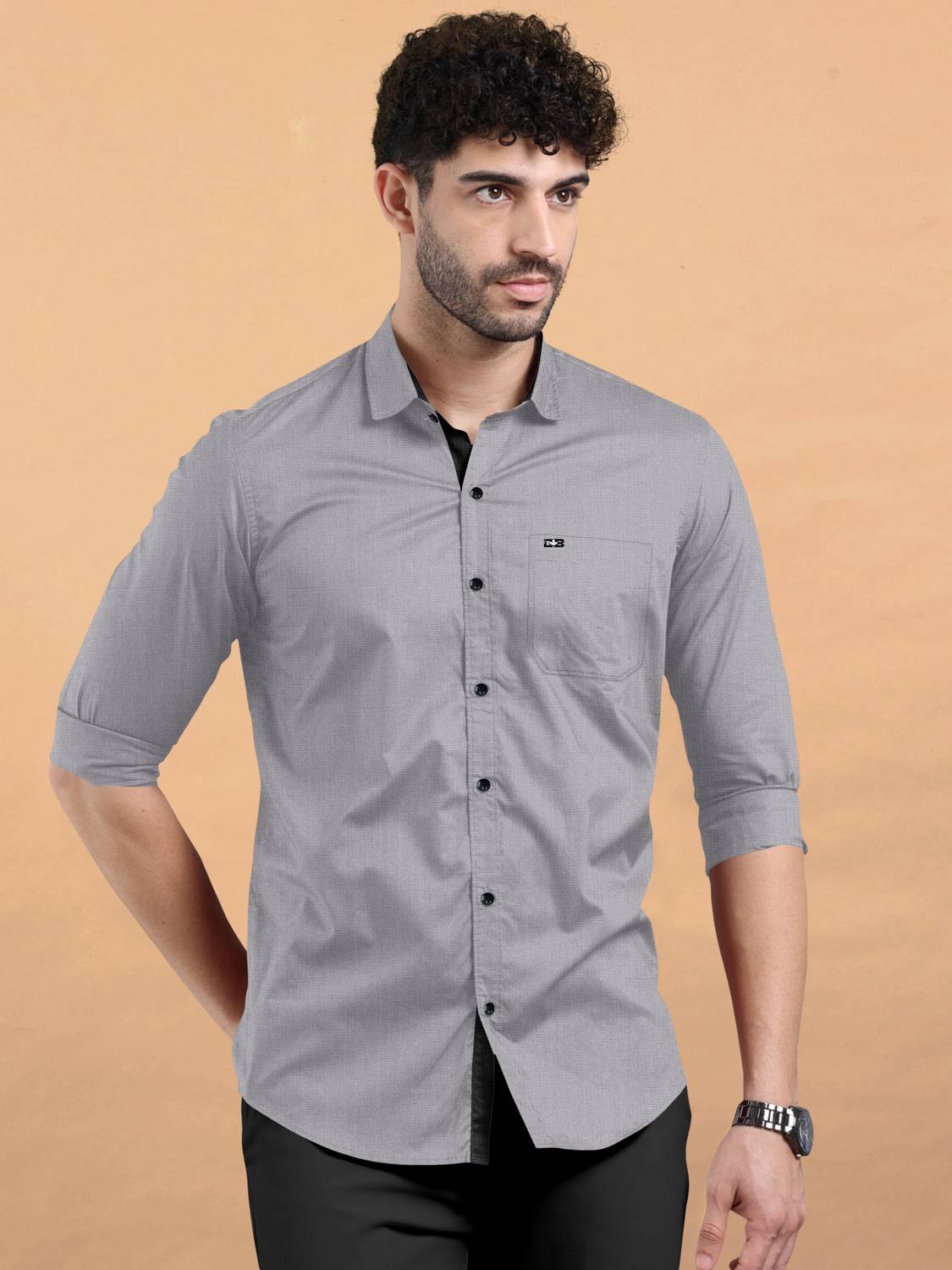 LEMBRIKA Men Solid Formal Grey Shirt - Buy LEMBRIKA Men Solid LEMBRIKA Men Solid Formal Grey Shirt - Buy LEMBRIKA Men Solid