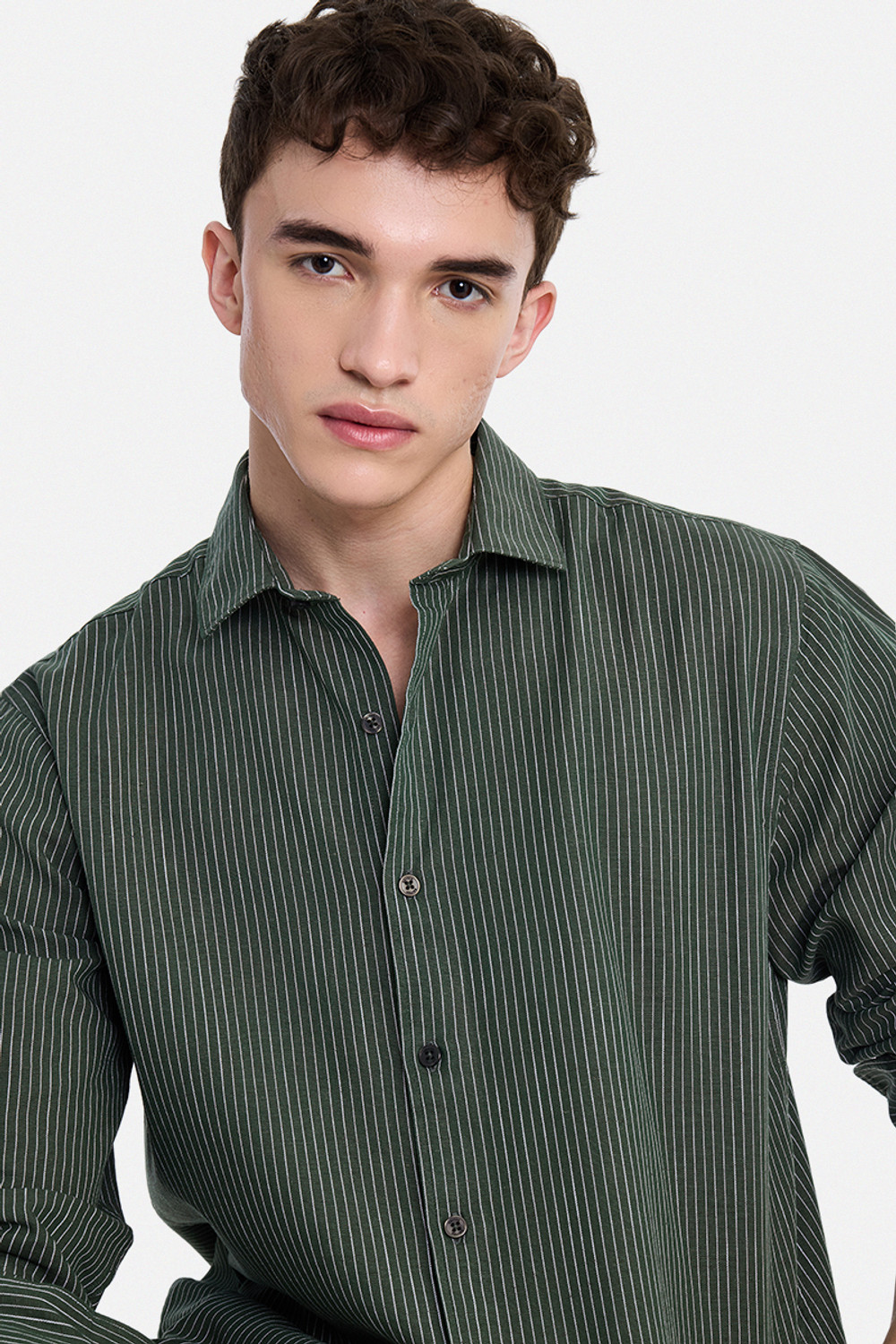 Image of Snitch Men Regular Fit Self Design Spread Collar Casual Shirt