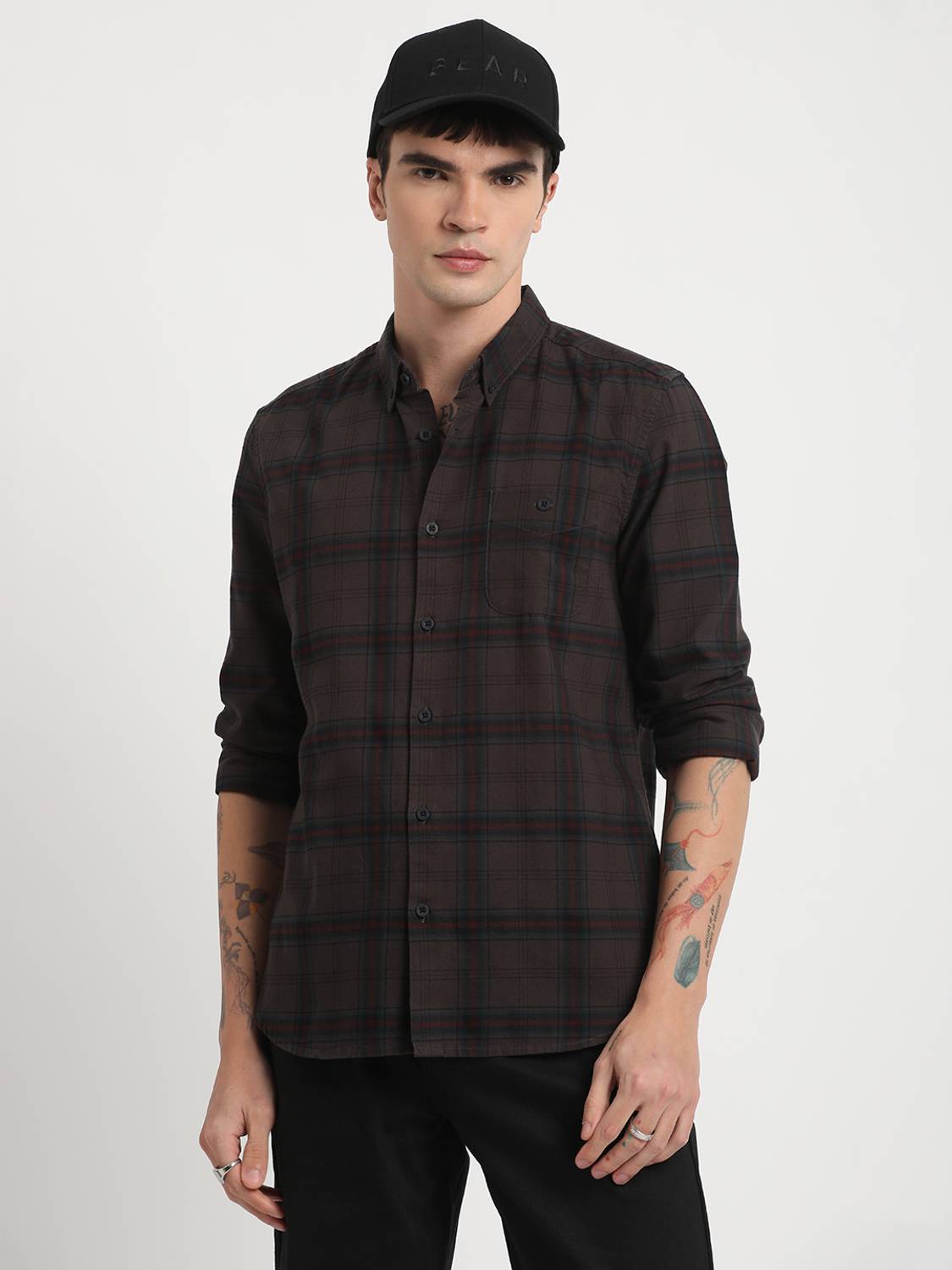 THE BEAR HOUSE Men Checkered Casual Multicolor Shirt