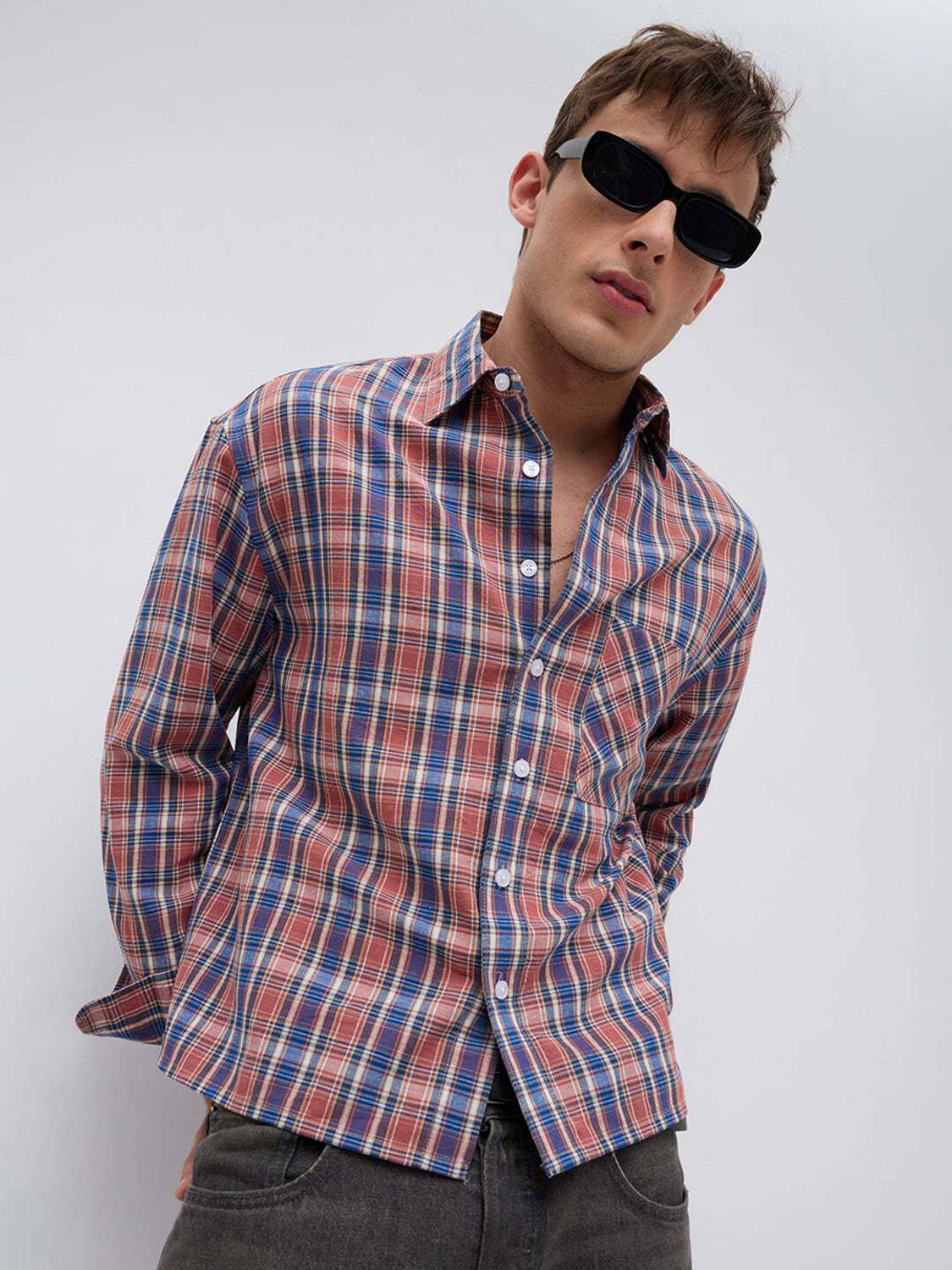 VASTRADO Men Checkered Multicolor Shirt - Image 2