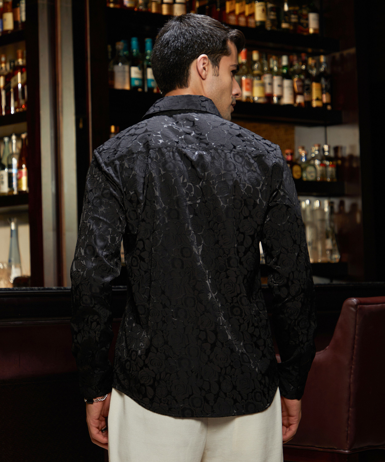 Image of CAHOOT Men Solid Casual Black Shirt