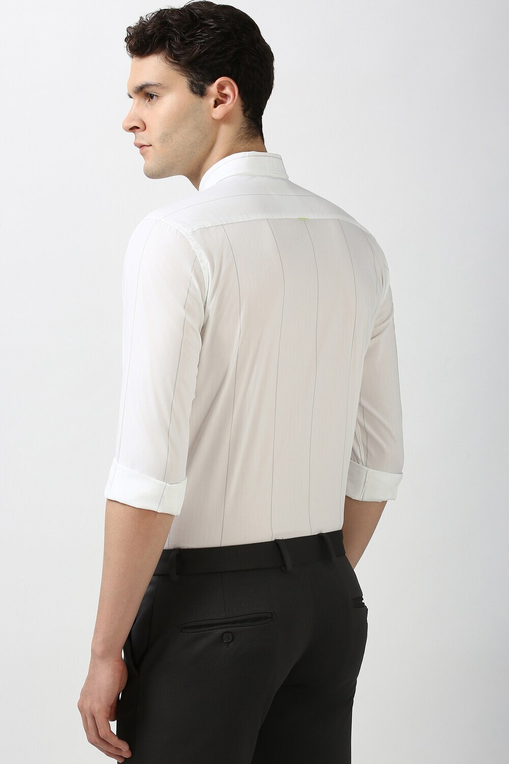 Image of PETER ENGLAND Men Striped Casual White Shirt
