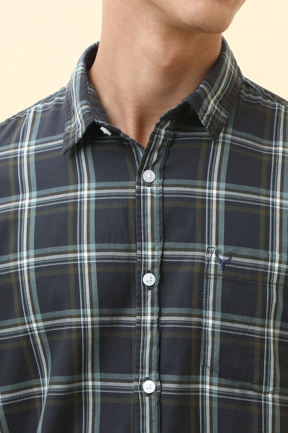 Image of Allen Solly Men Checkered Casual Multicolor Shirt