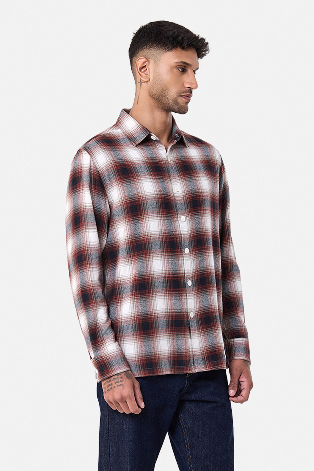 Image of Snitch Men Checkered Casual Multicolor Shirt