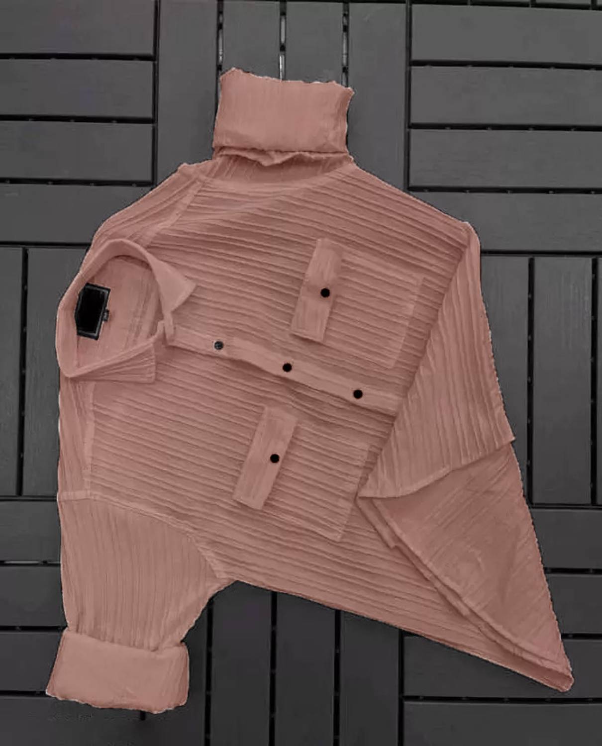 TyrellFashion Men Regular Fit Striped Spread Collar Casual Shirt