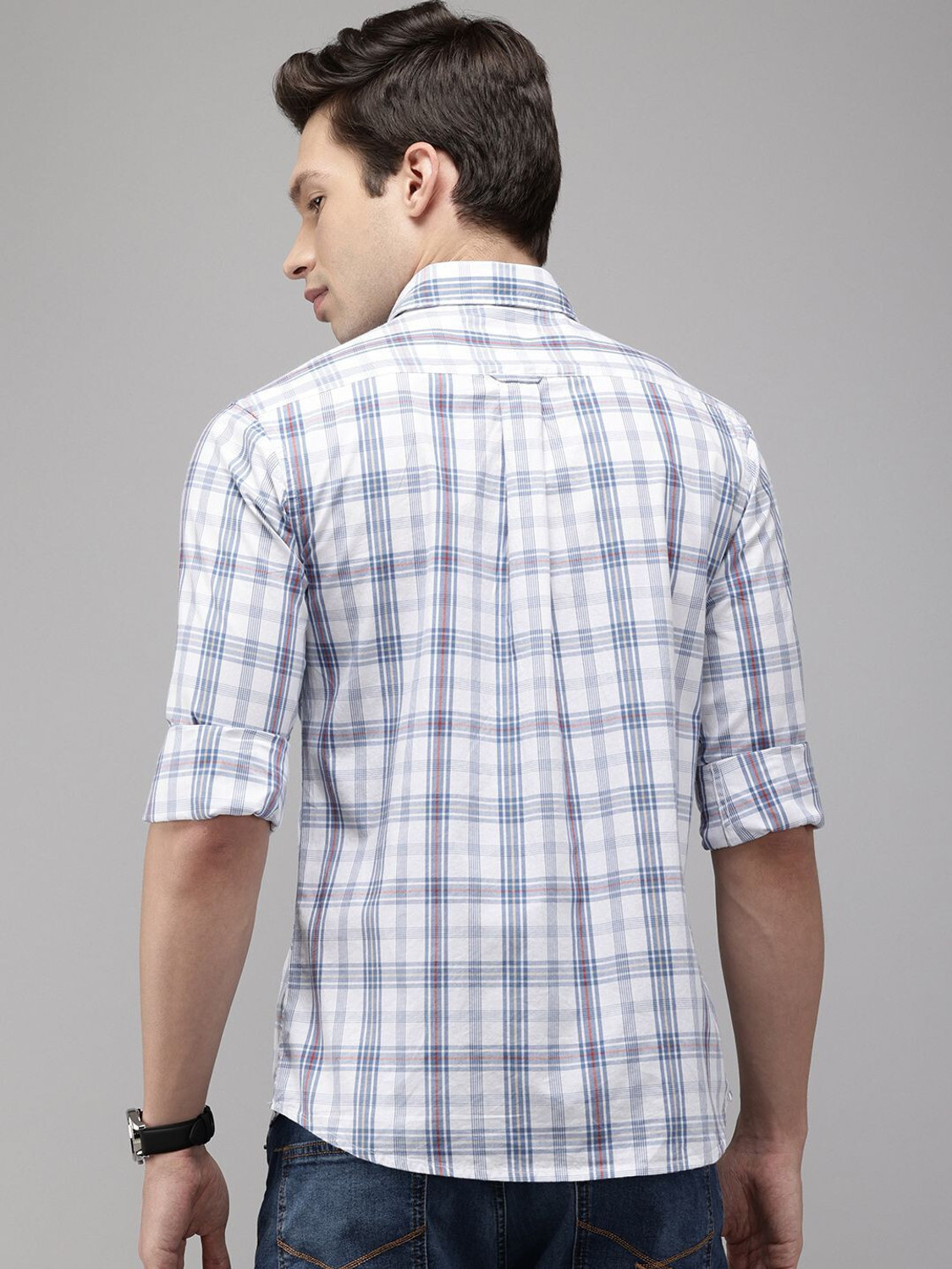 Image of U.S. POLO ASSN. Men Solid Casual White Shirt