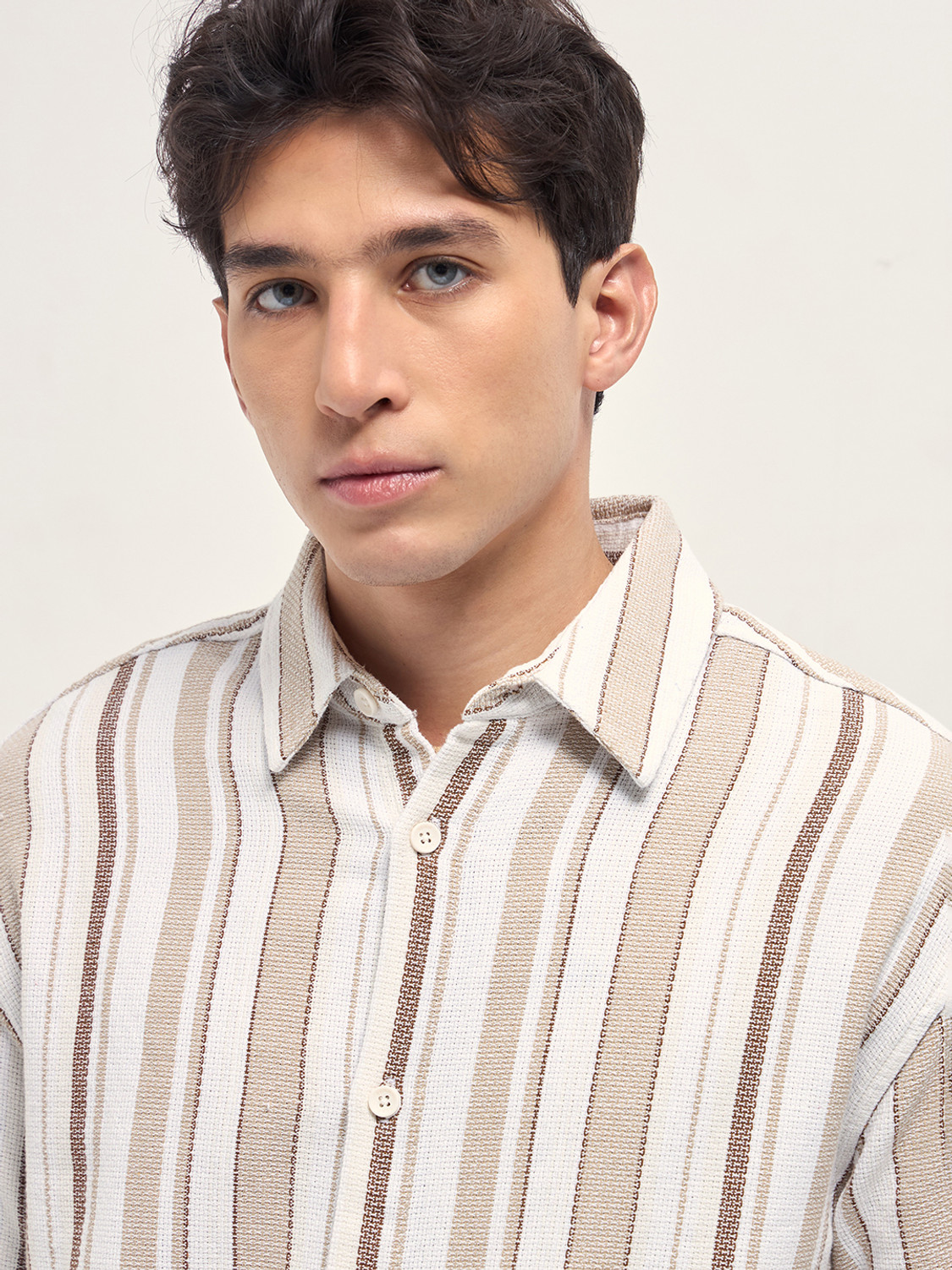 Image of THE BEAR HOUSE Men Striped Casual Multicolor Shirt