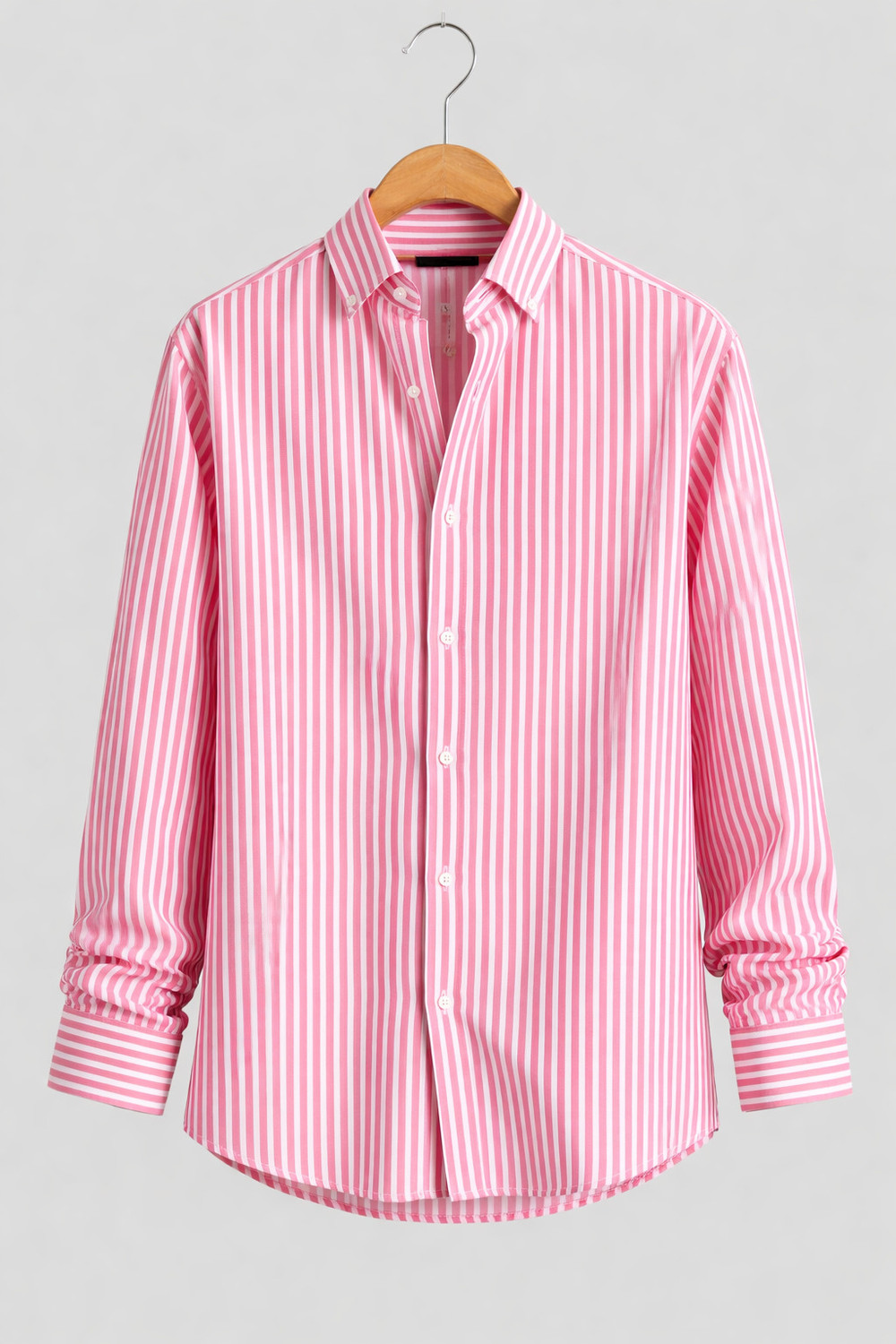 Image of FalconWear Men Striped Casual Pink, White Shirt