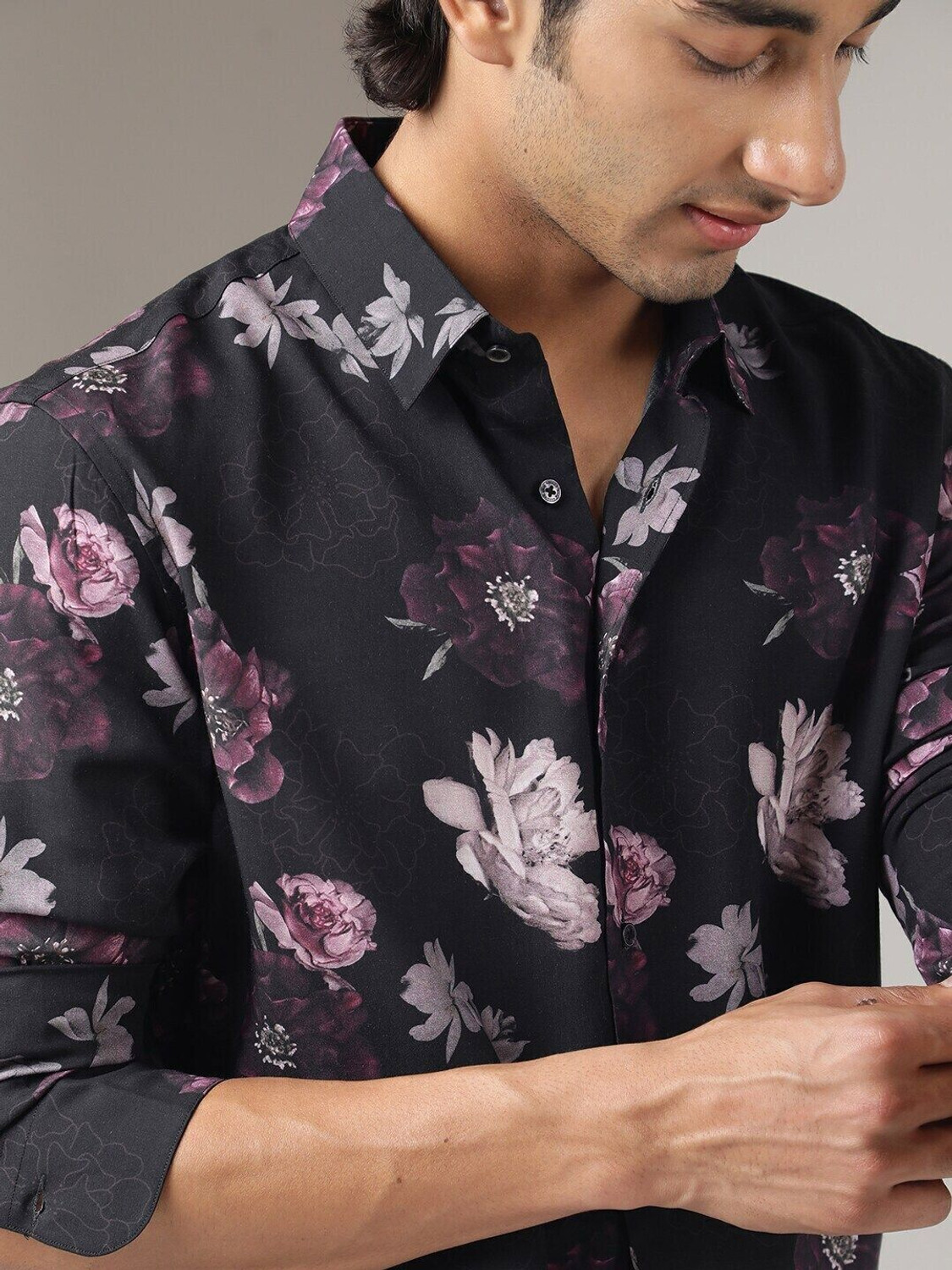 Image of RARE RABBIT Men Printed Casual Multicolor Shirt