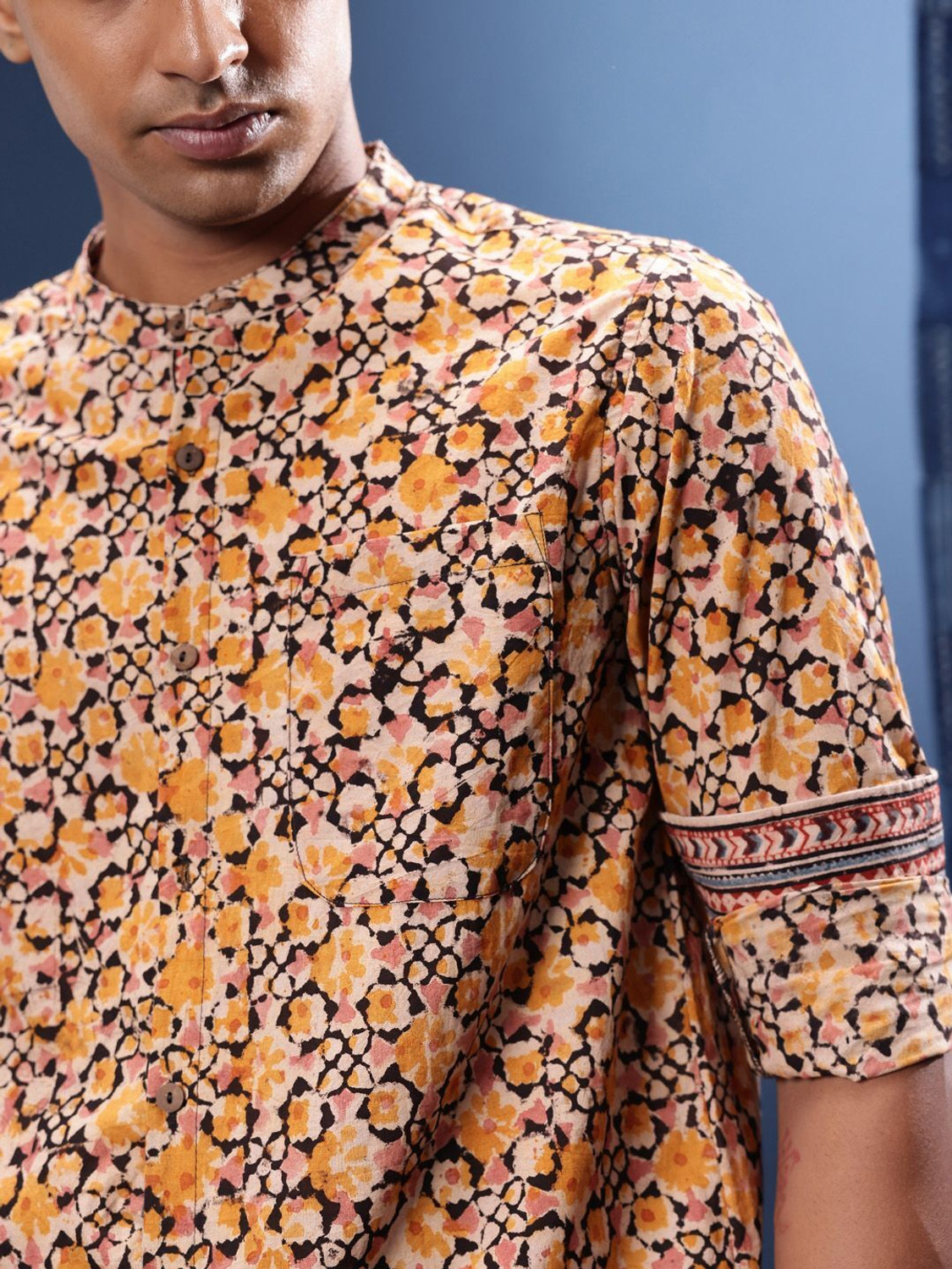 Image of Taavi Men Printed Casual Multicolor Shirt