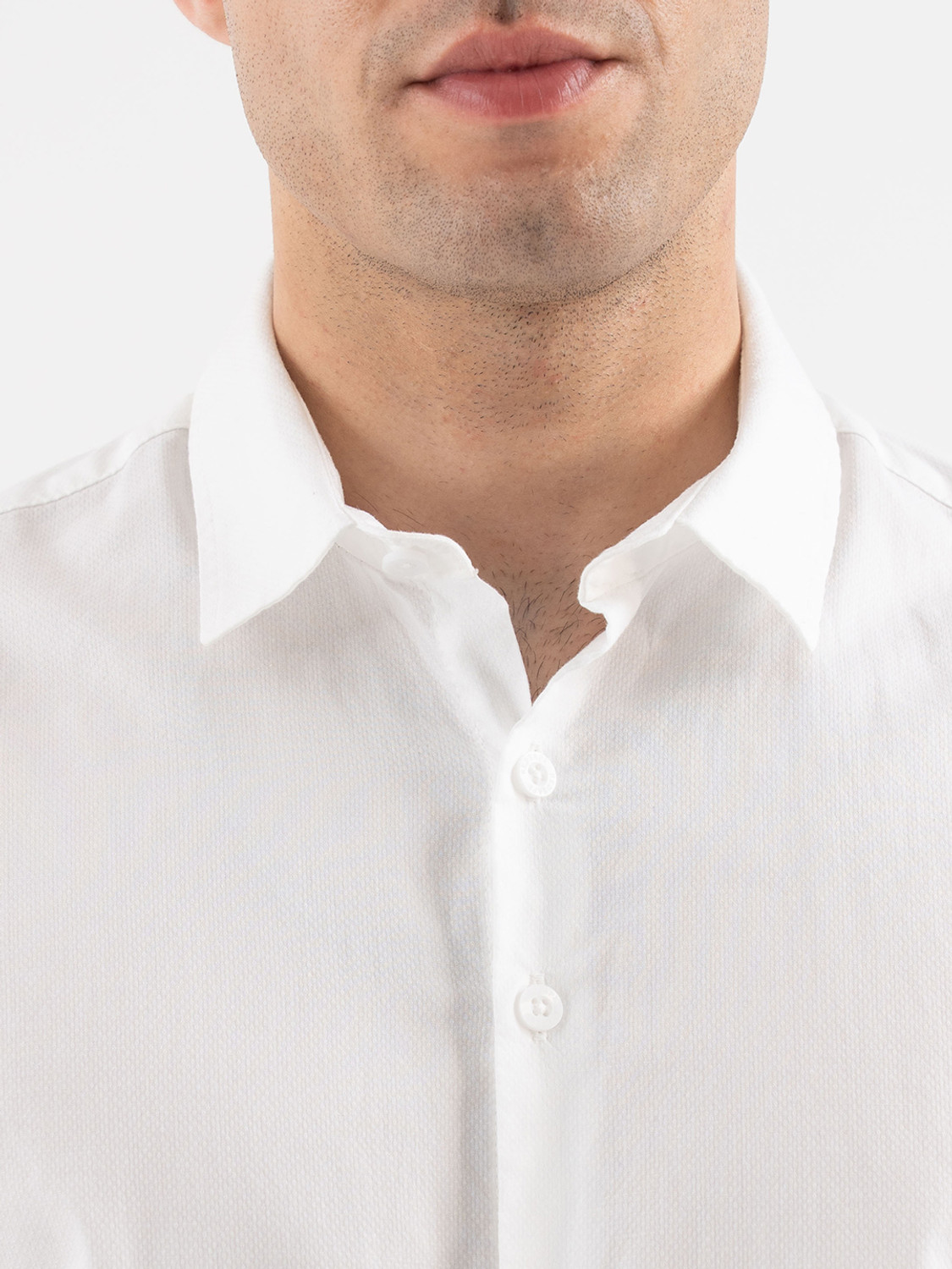 Image of RED TAPE Men Solid Formal White Shirt