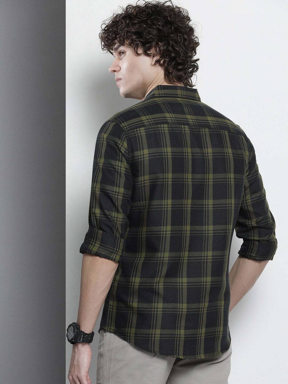 The Indian Garage Co. Men Black Checkered Casual Shirt - Image 4