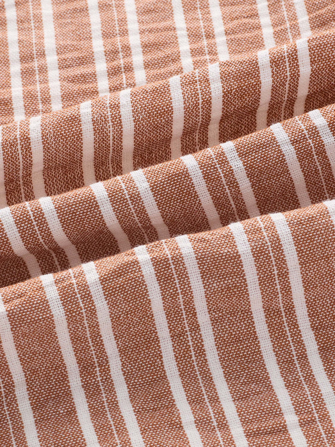 Image of VASTRADO Men Striped Casual Brown Shirt