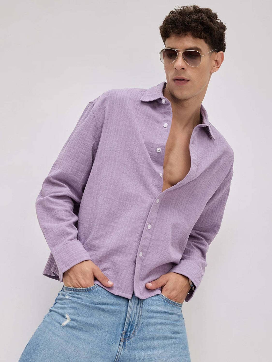 VASTRADO Men Purple Casual Shirt - Image 2