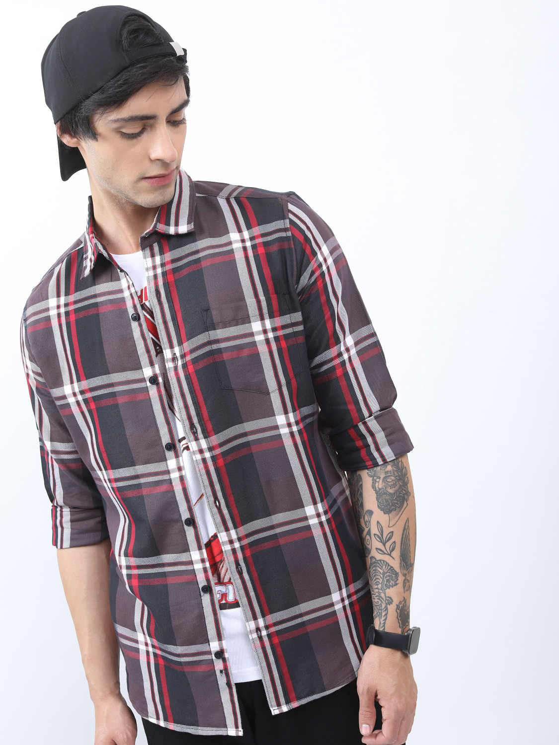 Image of KETCH Men Checkered Casual Multicolor Shirt