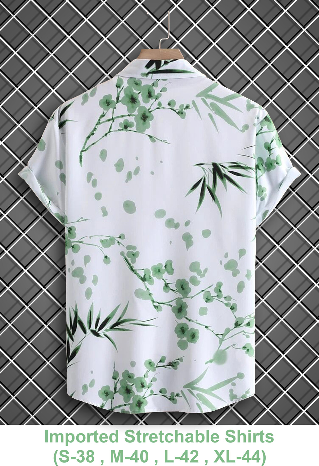 Image of HouseOfCommon Men Printed Casual White Shirt