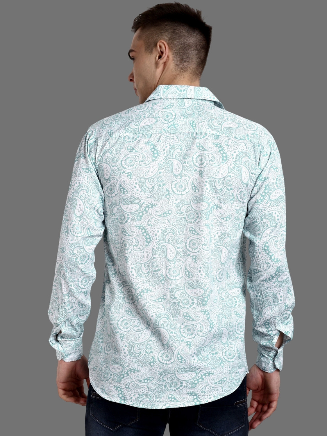 Image of shardha enterprise Men Printed Casual Green Shirt