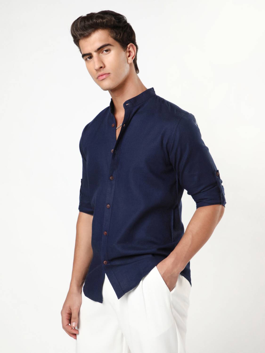 Urbano Men Dark Blue Casual Shirt - Image 2