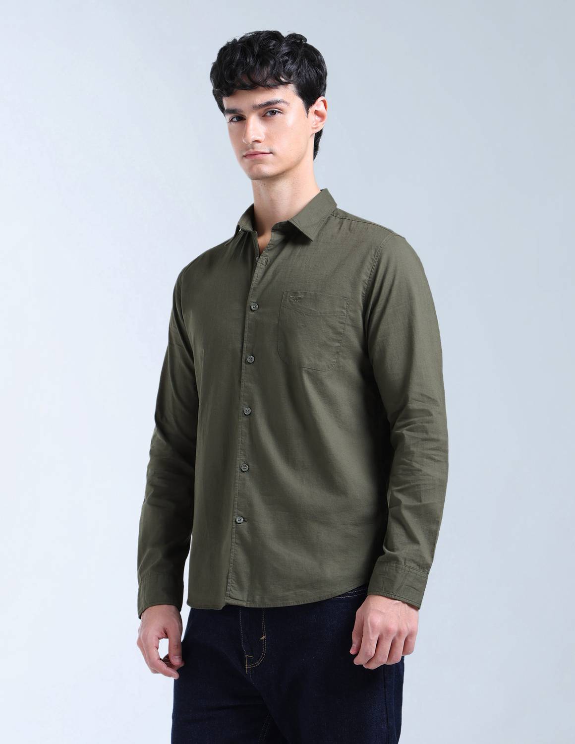FLYING MACHINE Men Green Casual Shirt - Image 2
