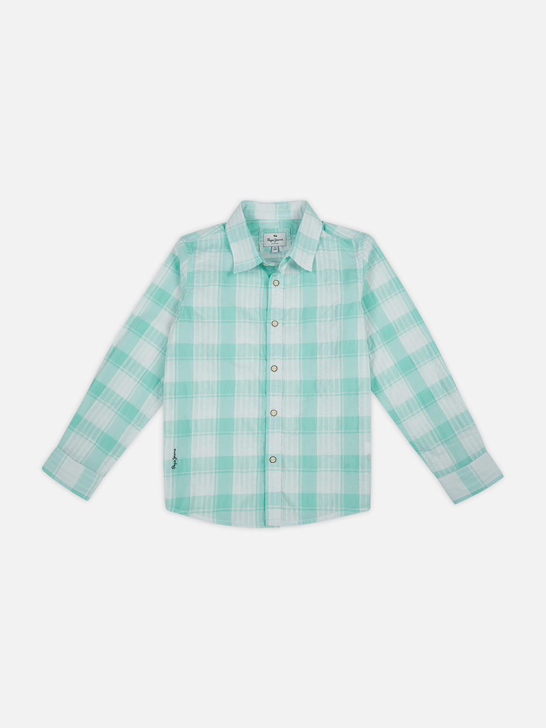 Image of Pepe Jeans Boys Checkered Casual Blue, White Shirt