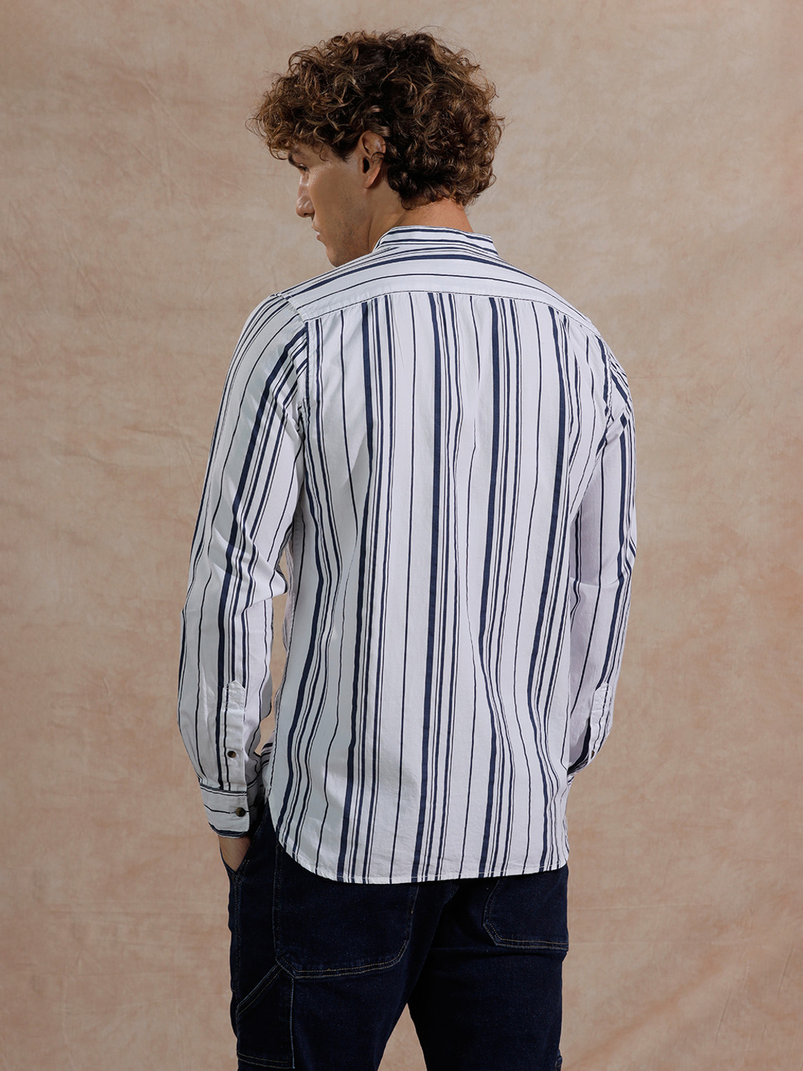 Image of WROGN Men Printed Casual White Shirt