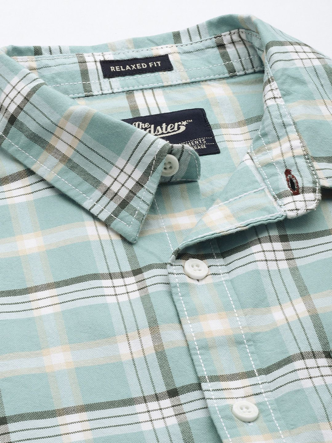 Image of Roadster Men Checkered Casual Blue Shirt