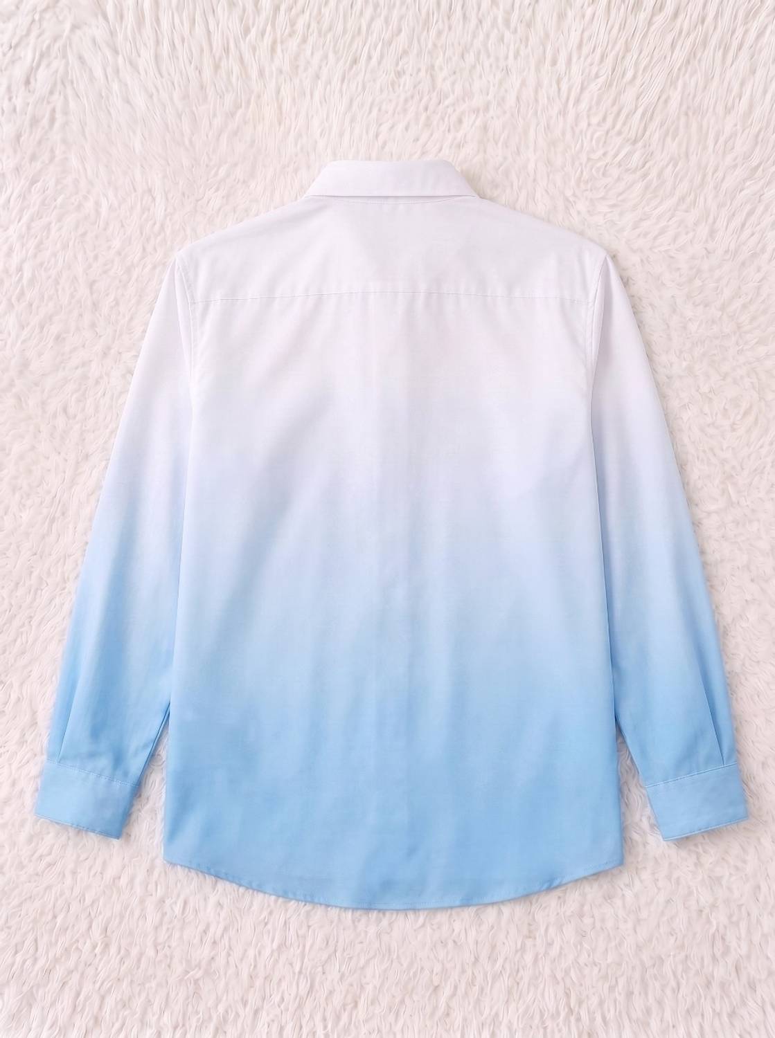 bollydolldesigner Men Dyed/Ombre Casual White, Light Blue Shirt - Image 4