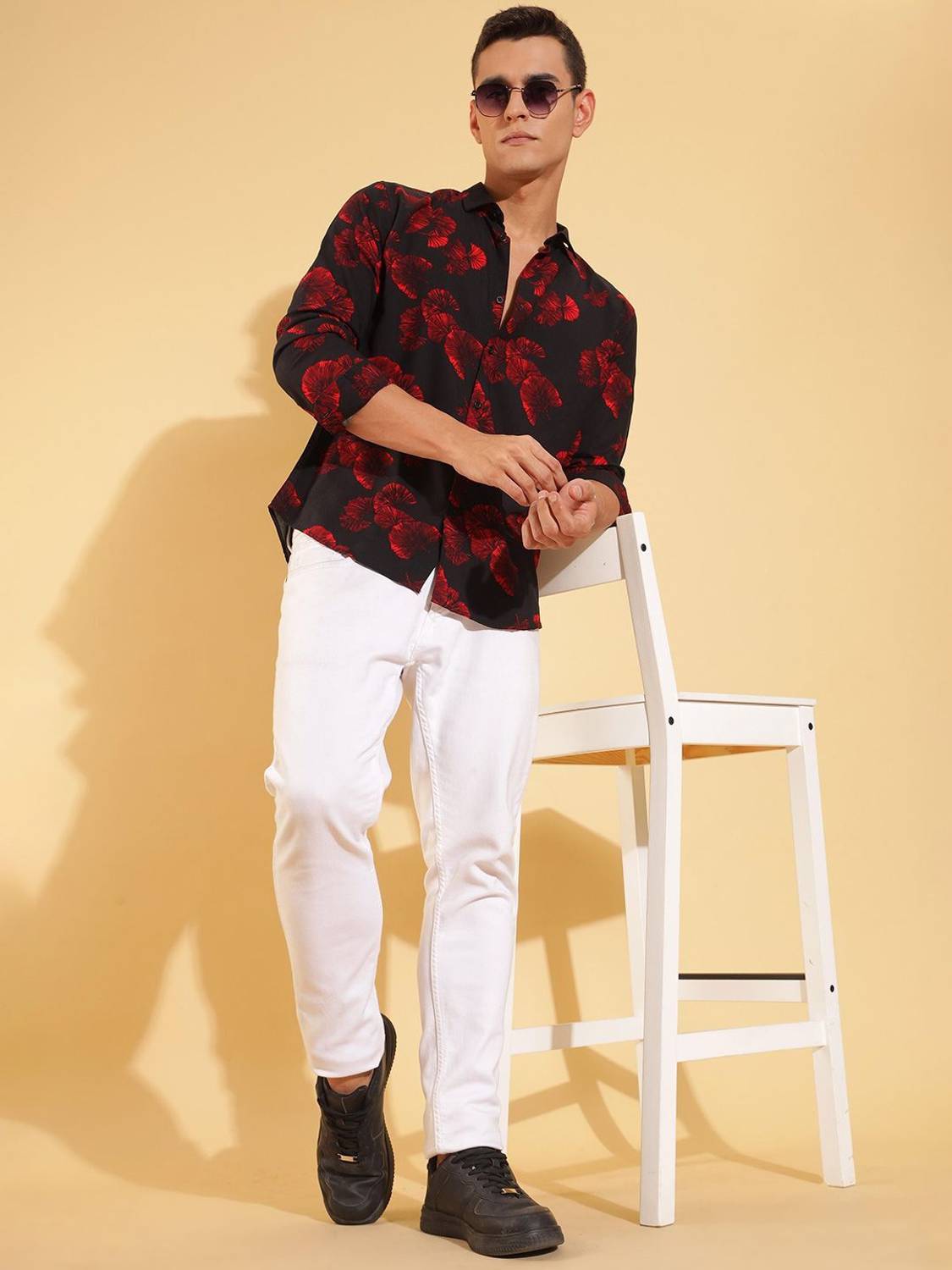 HERE&NOW Men Multicolor Printed Casual Shirt - Image 4