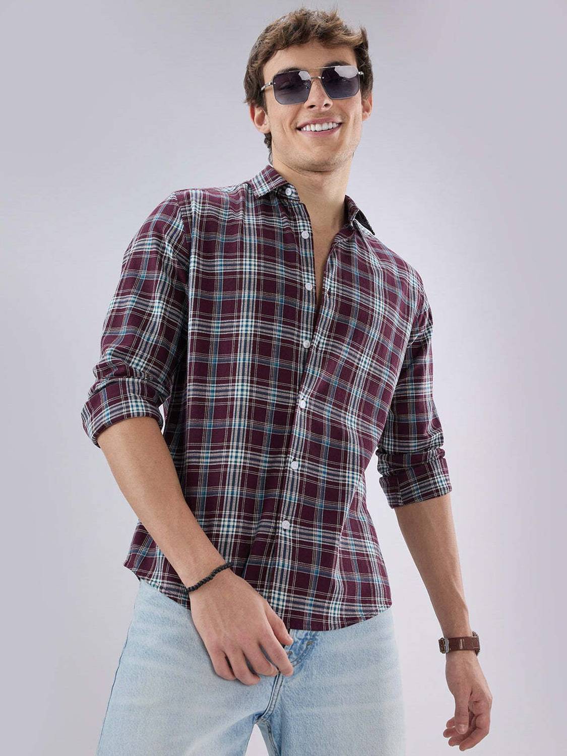 VASTRADO Men Checkered Multicolor Shirt - Image 1