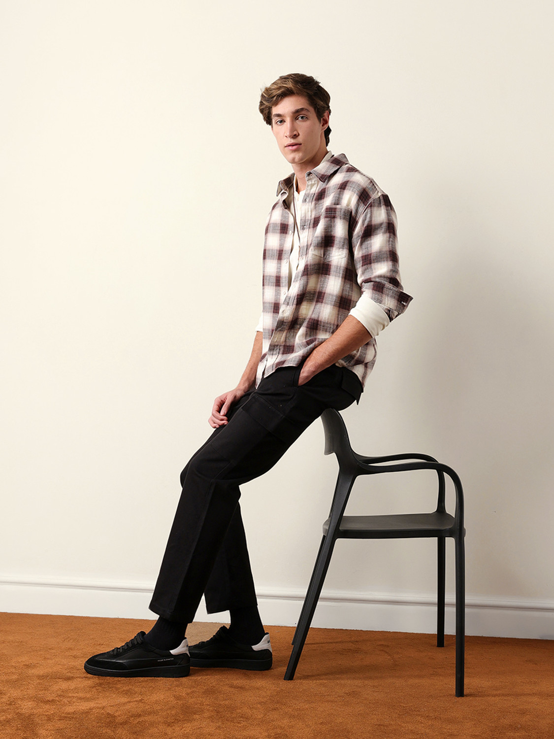 Image of THE BEAR HOUSE Men Checkered Casual Multicolor Shirt