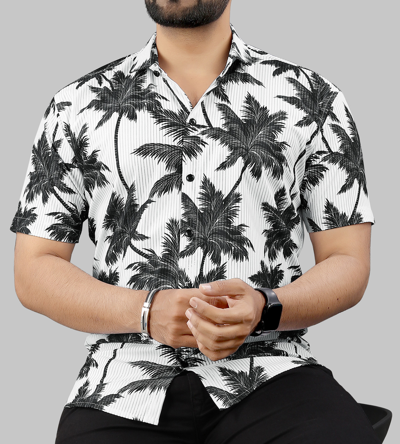 Image of Varidashi Men Printed Casual Multicolor Shirt