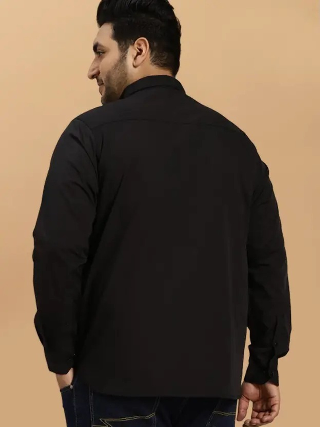 Image of VividStyle Men Regular Fit Solid Casual Shirt