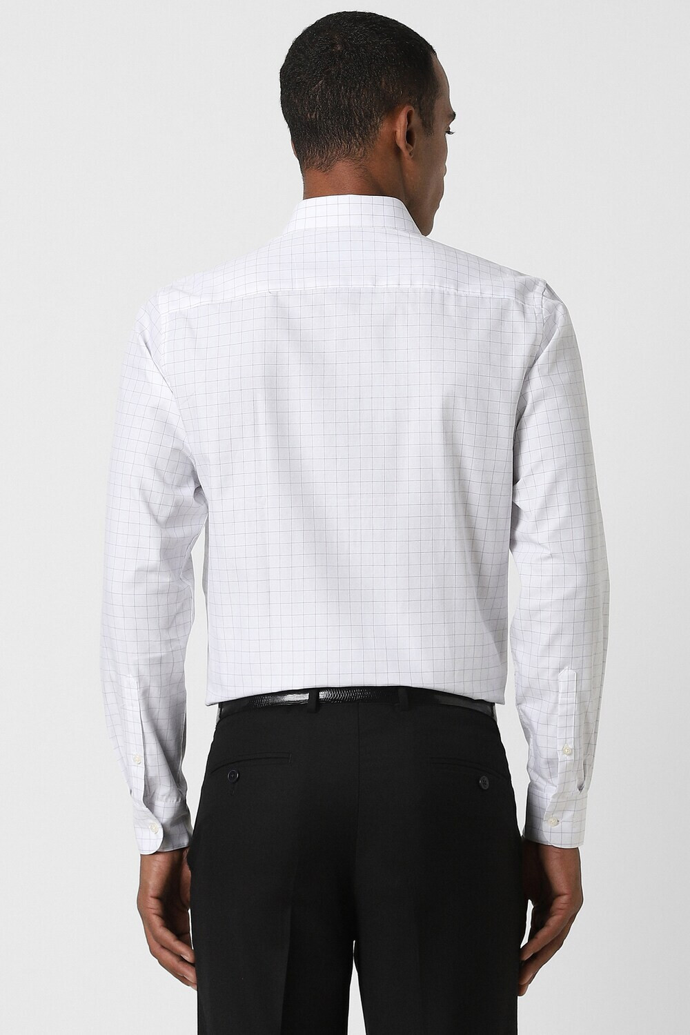 Image of PETER ENGLAND Men Checkered Formal White Shirt