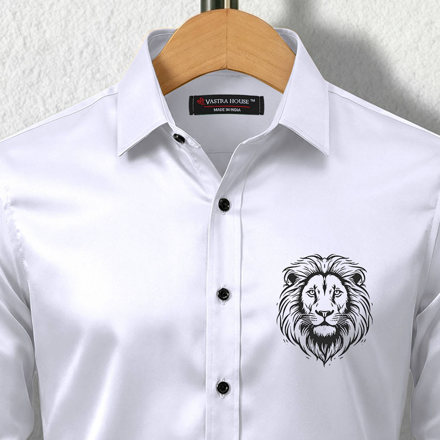 SHREE Men Printed Casual White Shirt - Image 2