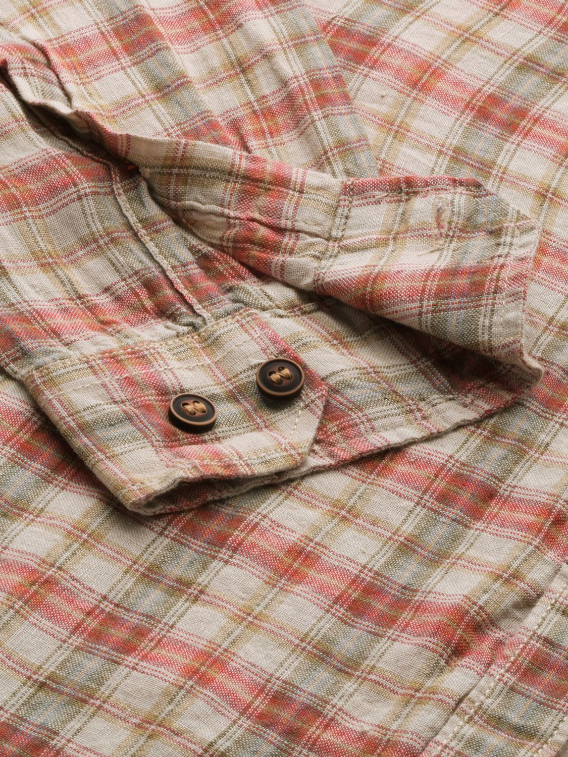 Image of Mast & Harbour Men Checkered Casual Beige Shirt