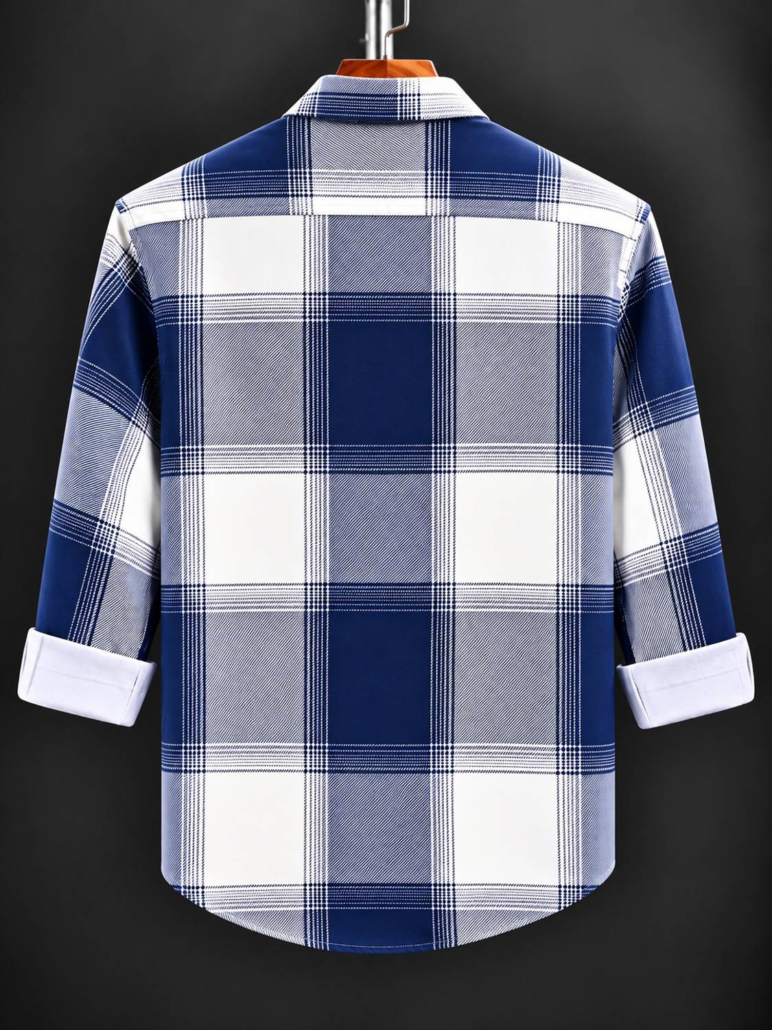 Men Regular Fit Checkered Spread Collar Casual Shirt - Image 3