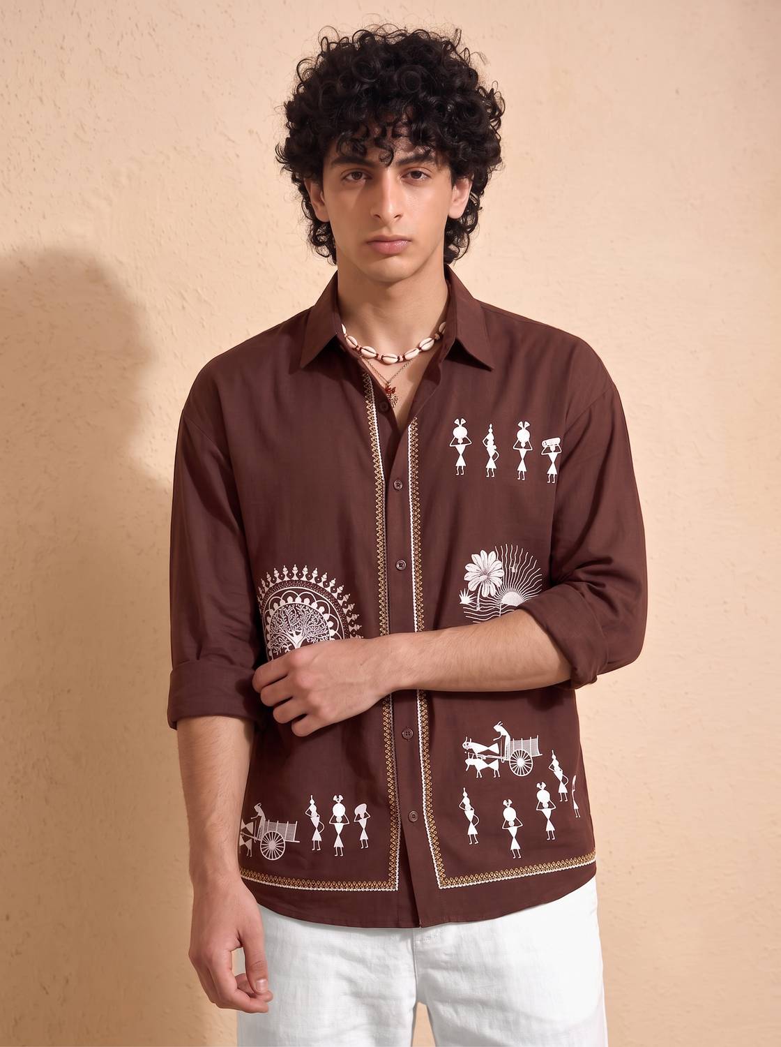 SRI VENKATESWARA FASHION Men Relaxed Fit Graphic Print Casual Shirt - Image 4