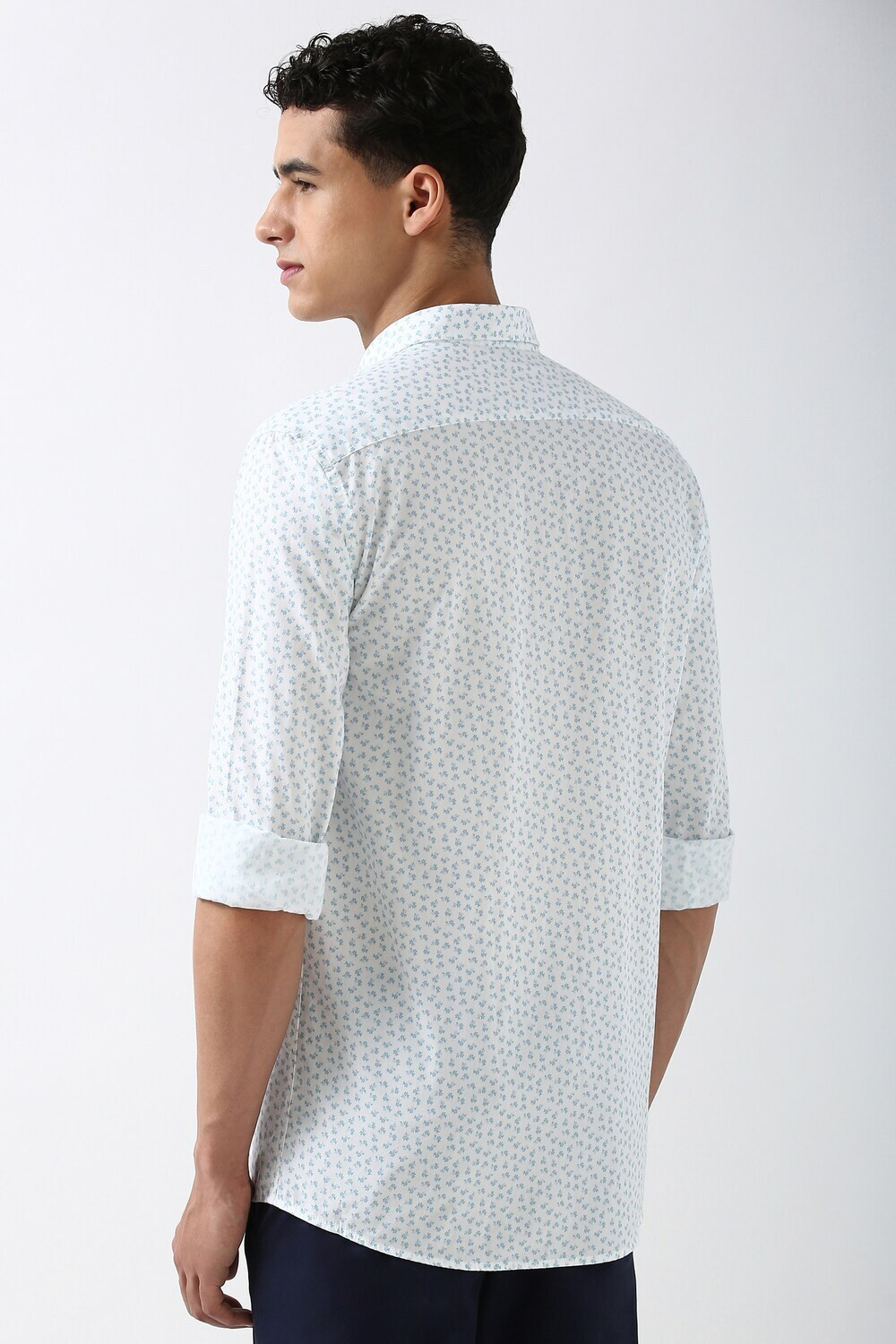 Image of PETER ENGLAND Men Printed Casual White Shirt