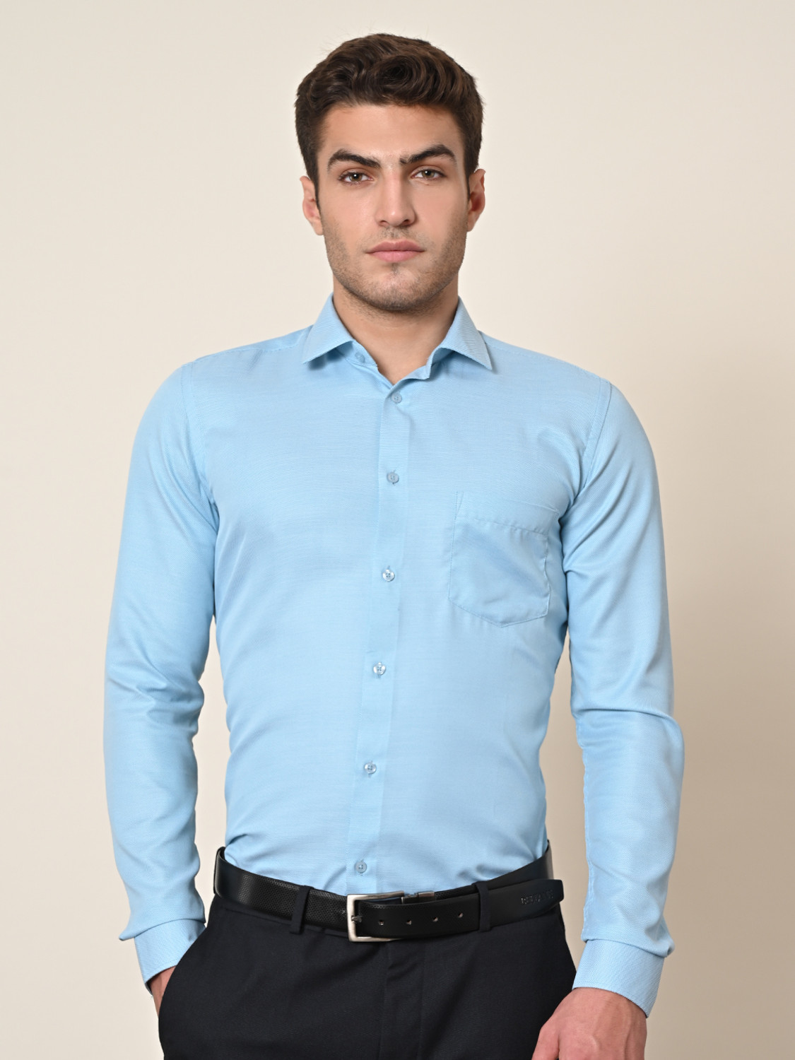 Image of KILLER Men Printed Formal Green Shirt